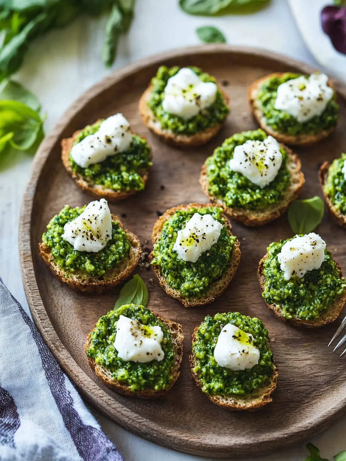 Green Goddess Pesto & Goat Cheese Bites