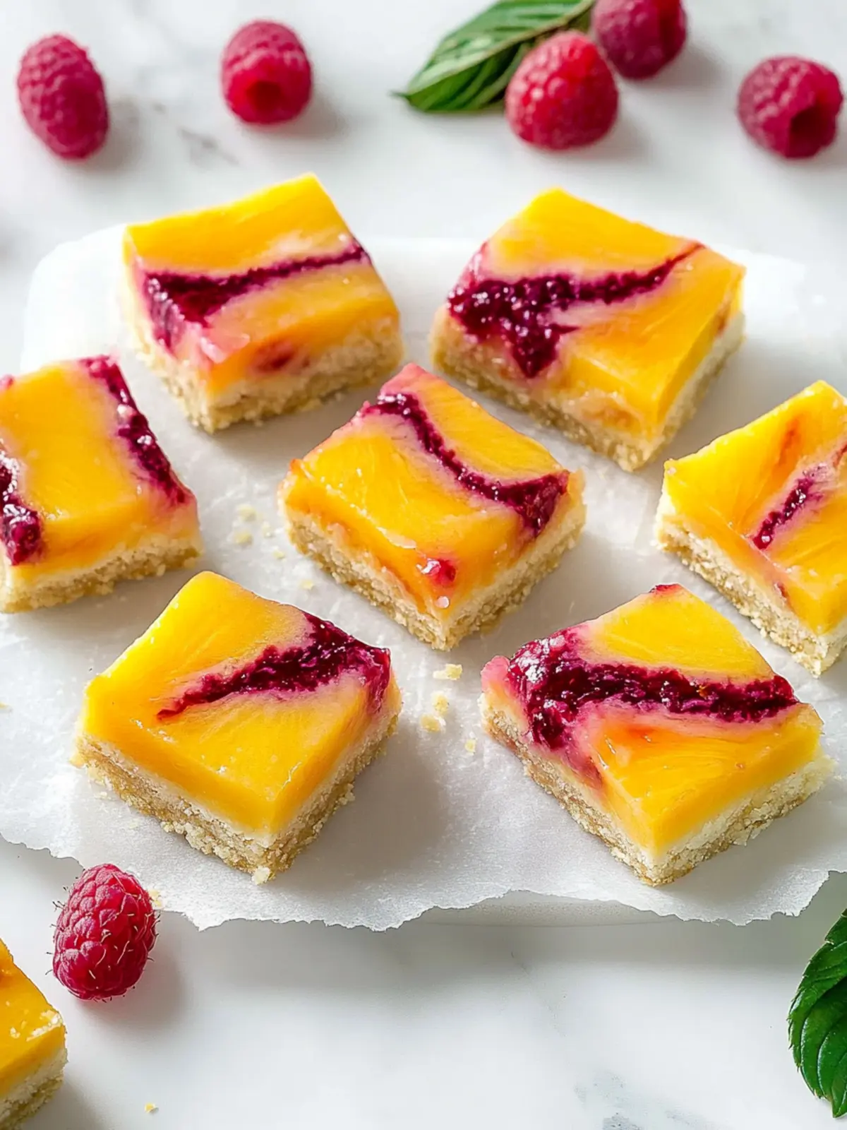 Raspberry Mango Bars