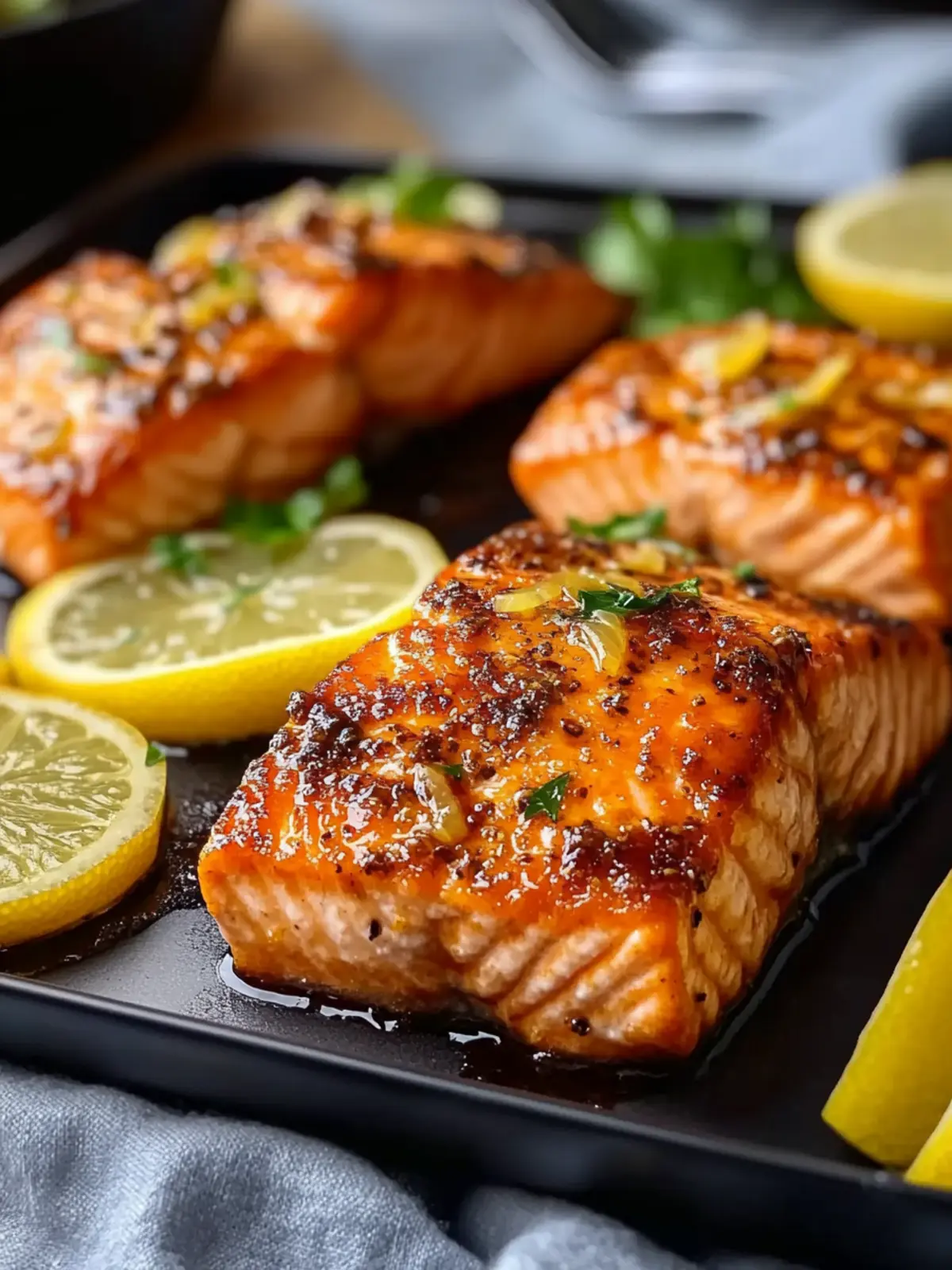 Air Fryer Honey Lemon Salmon