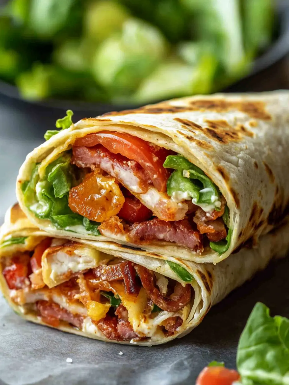 Gourmet BLT Wraps with Secret Sauce