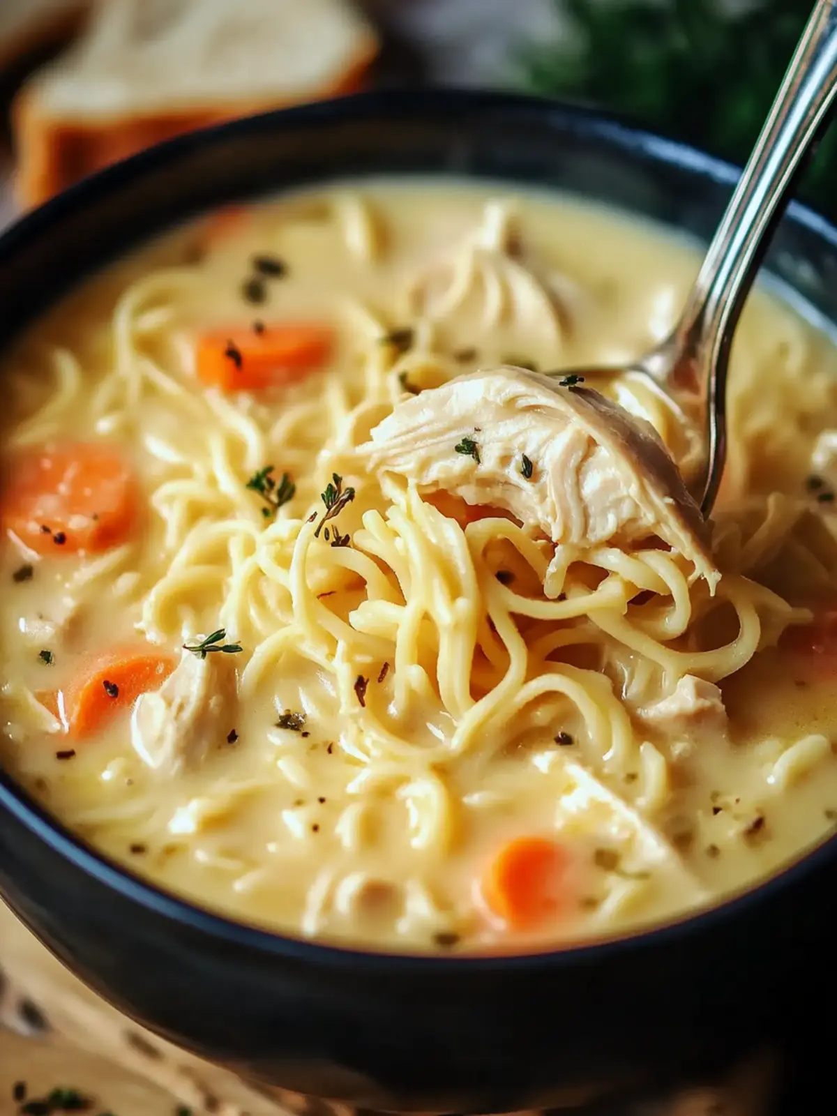 Creamy Crack Chicken Noodle Soup