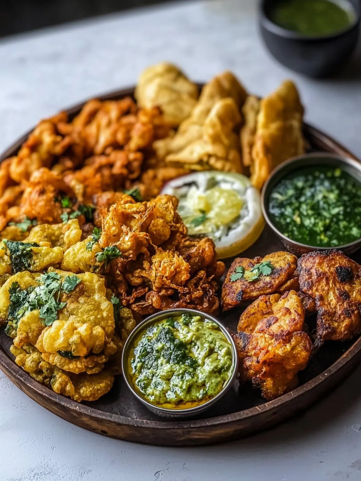 Homemade Tea Time Pakora Platter