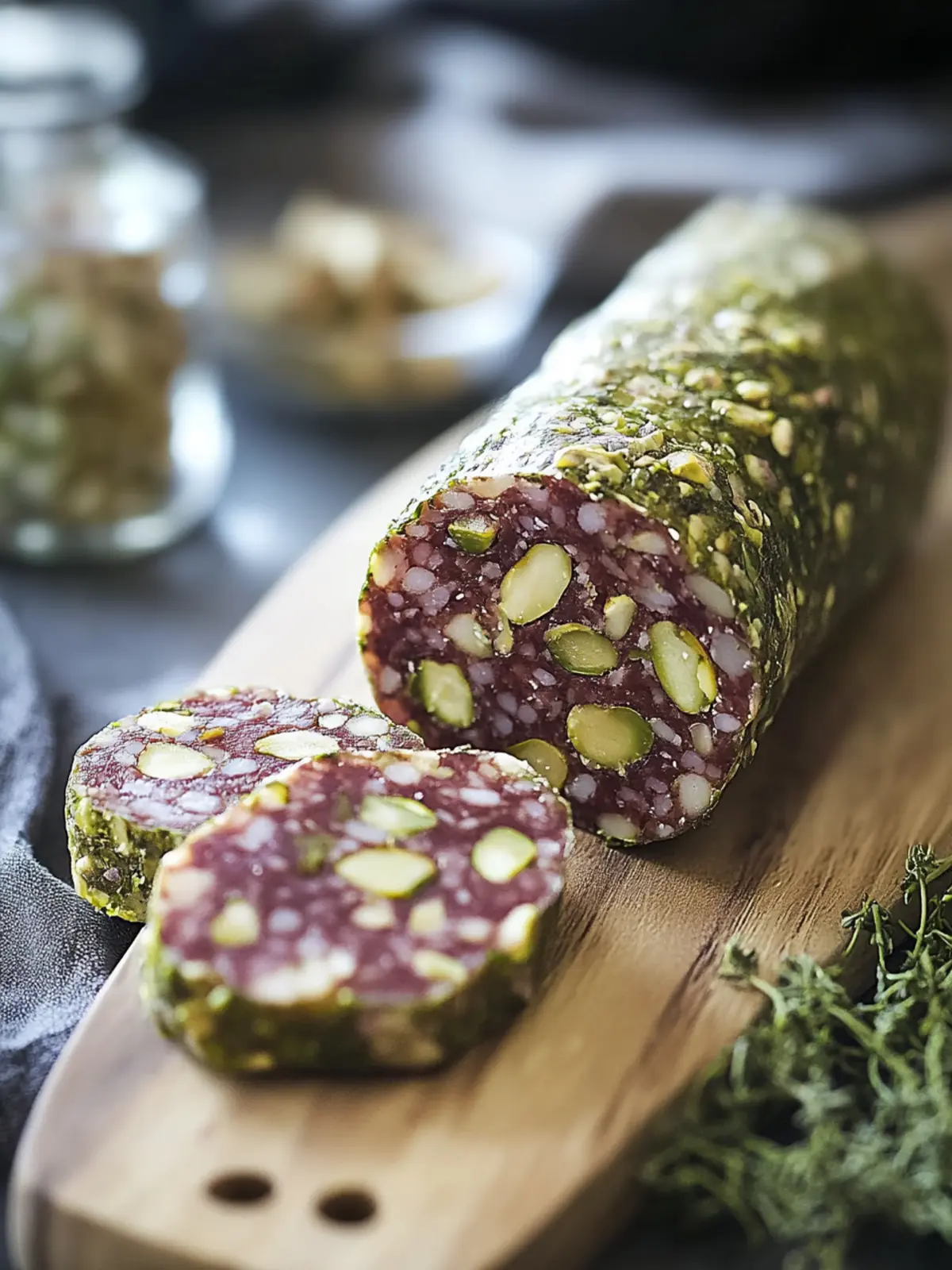 No-Bake Pistachio Salami
