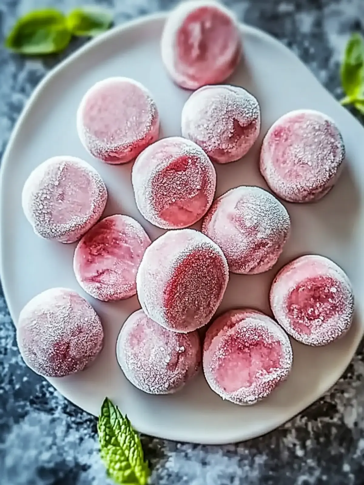 Frozen Rhubarb Yogurt Bites