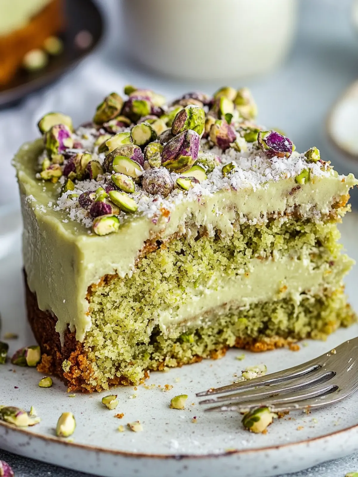 Vegan Pistachio Coffee Cake