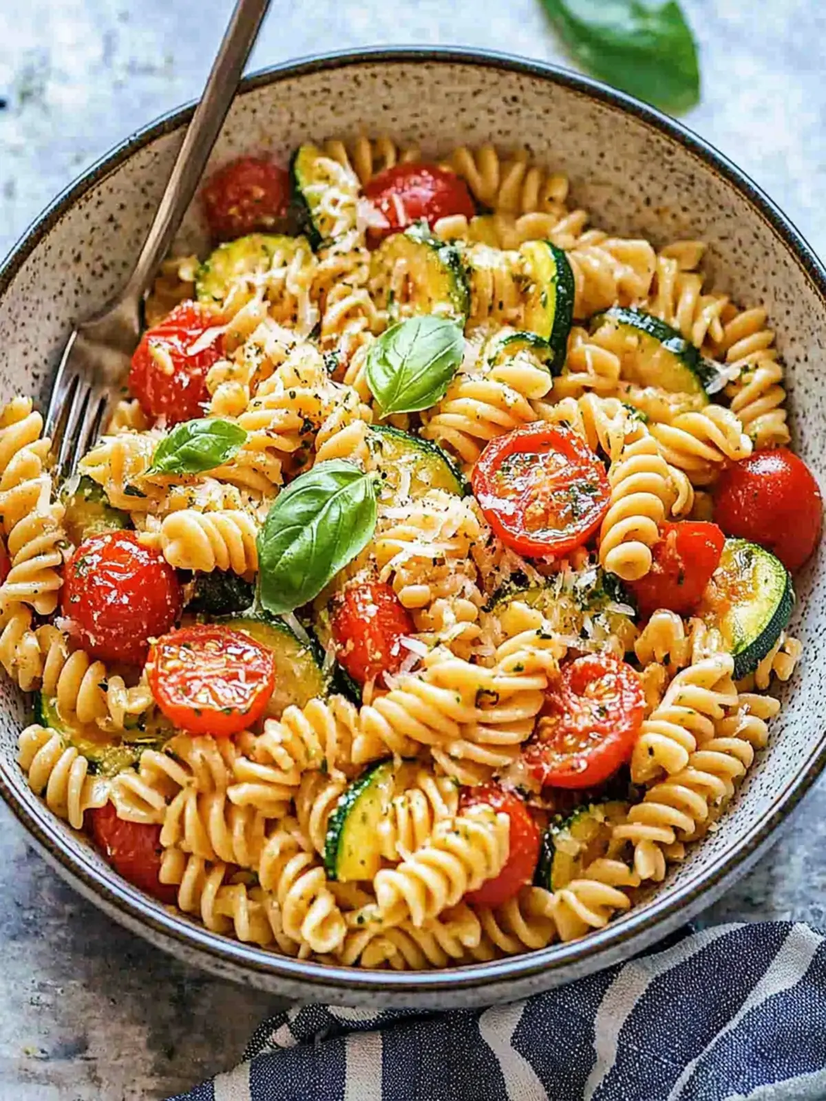 Healthy Tomato Zucchini Pasta