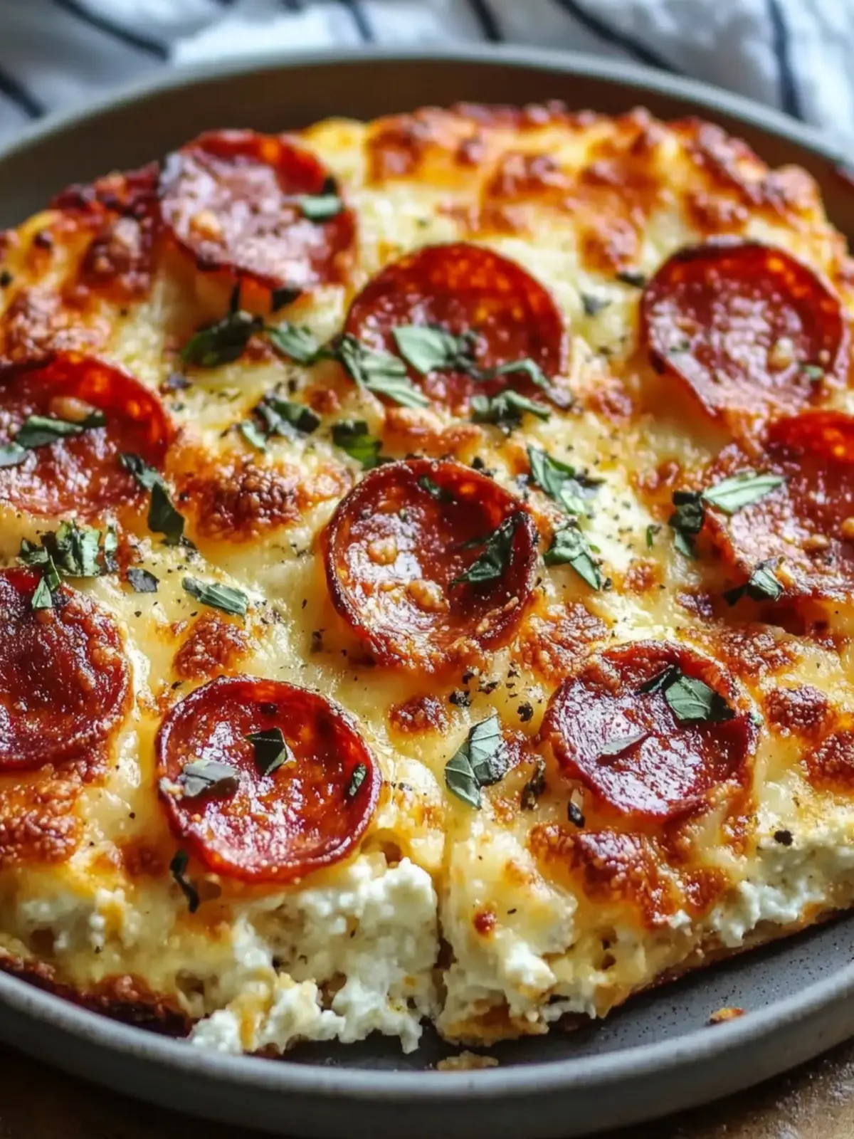 Pizza Cottage Cheese Bake