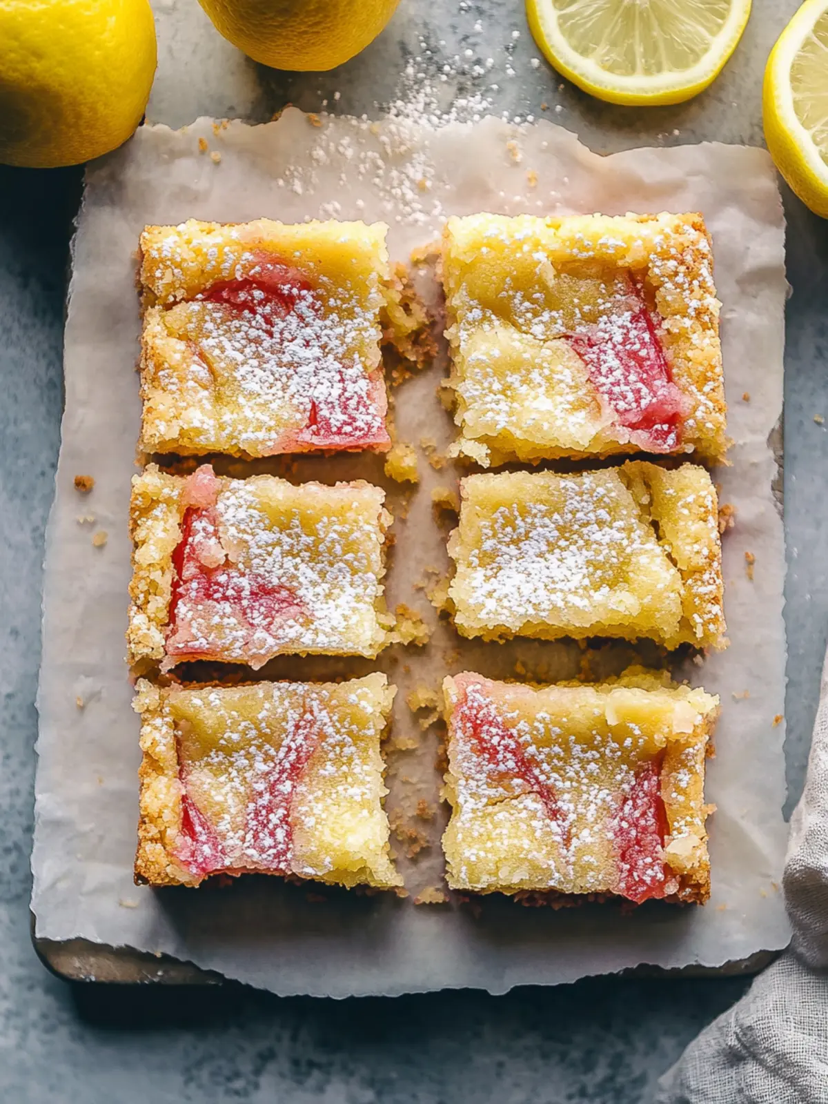 Lemon Rhubarb Bars