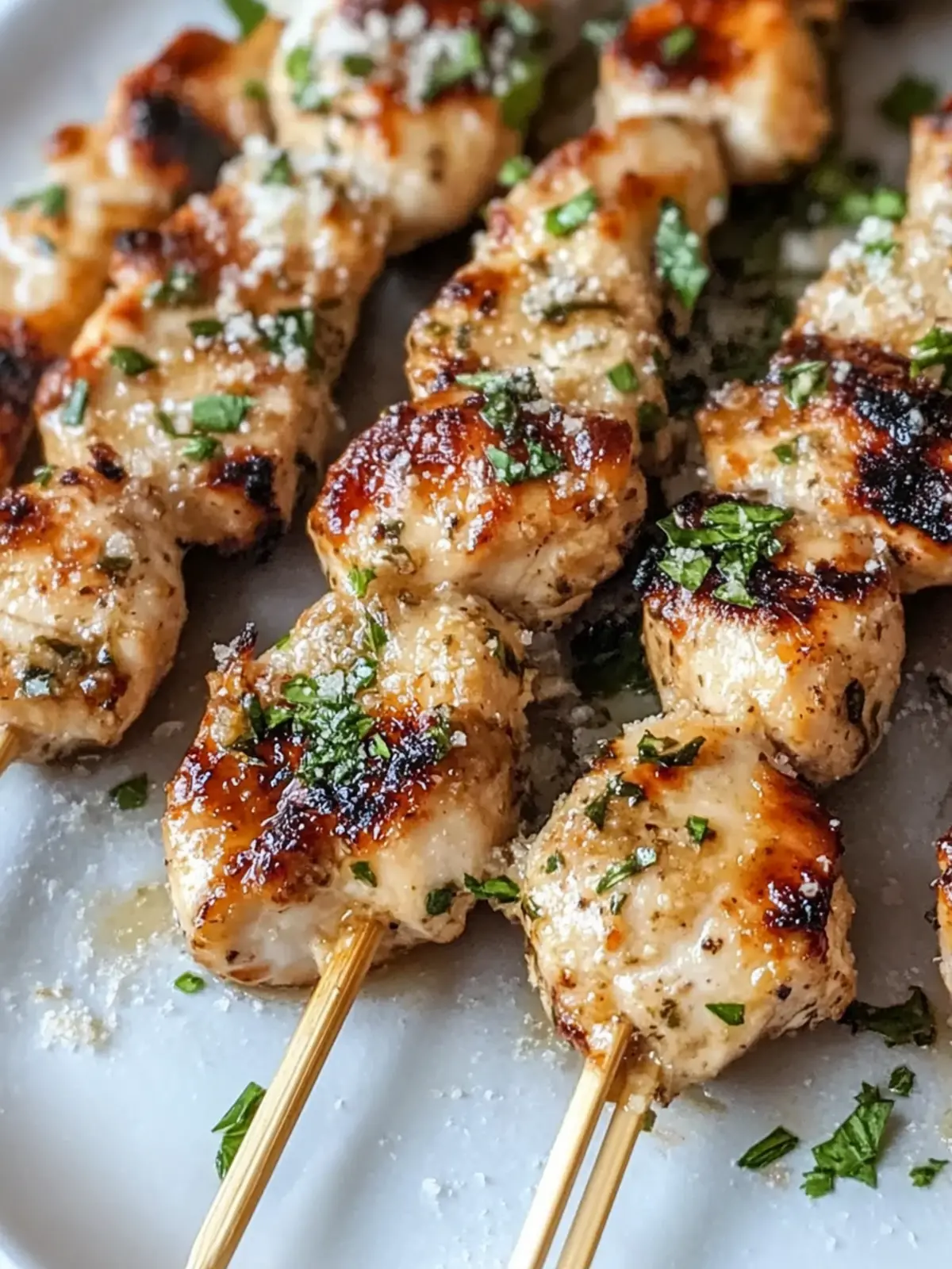 Ranch Garlic Parmesan Chicken Skewers