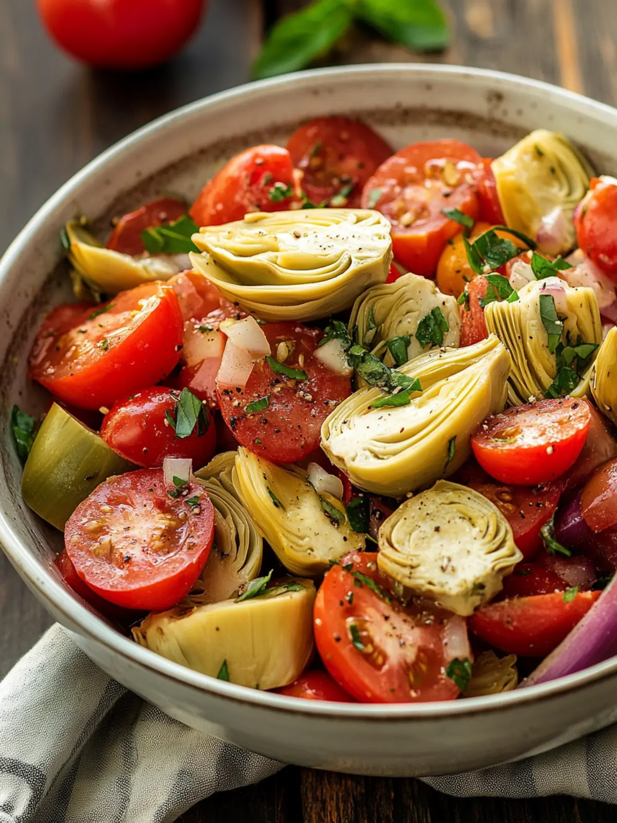 Tuscan Artichoke Tomato Salad