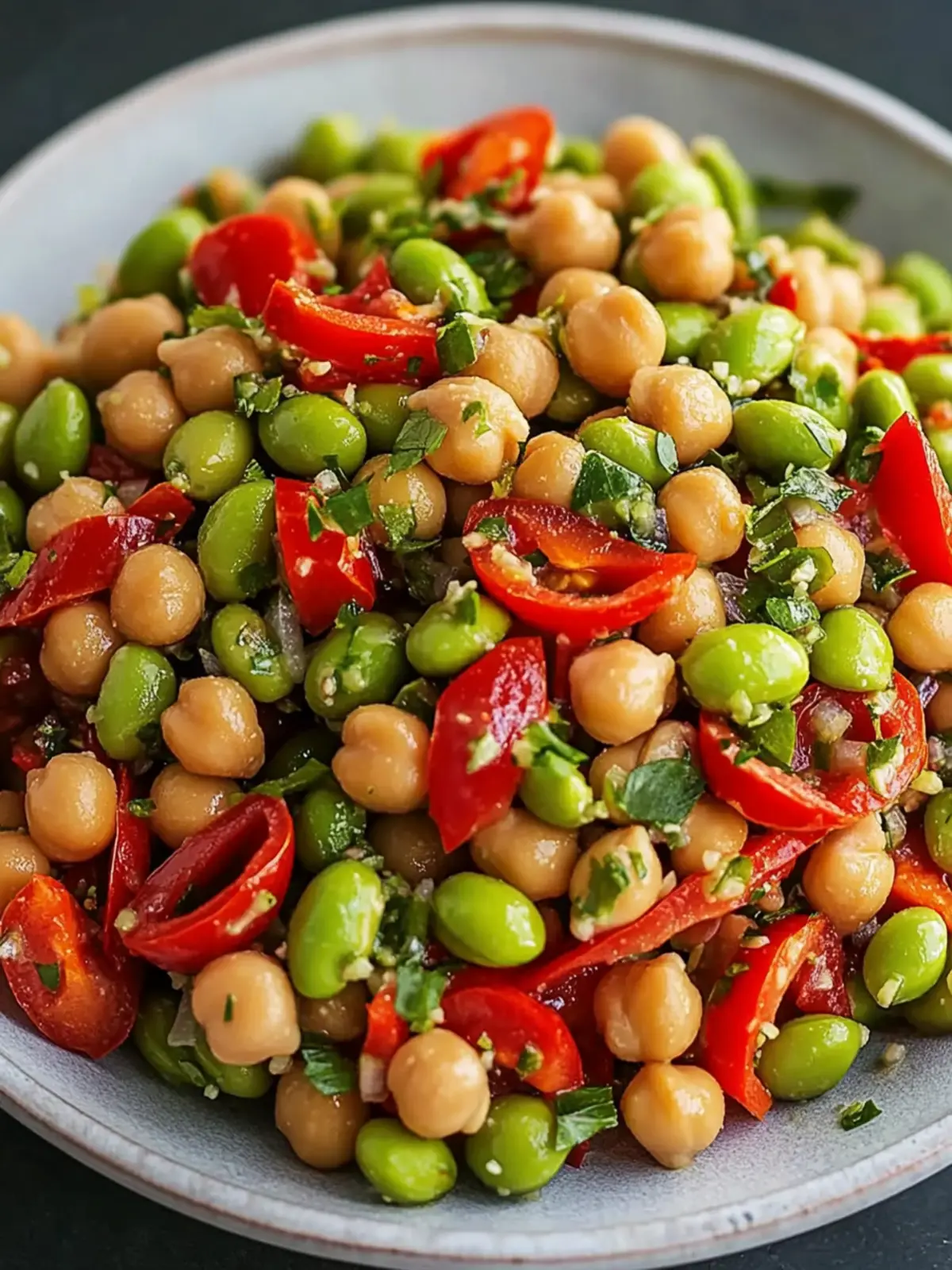 Chickpea Edamame Salad