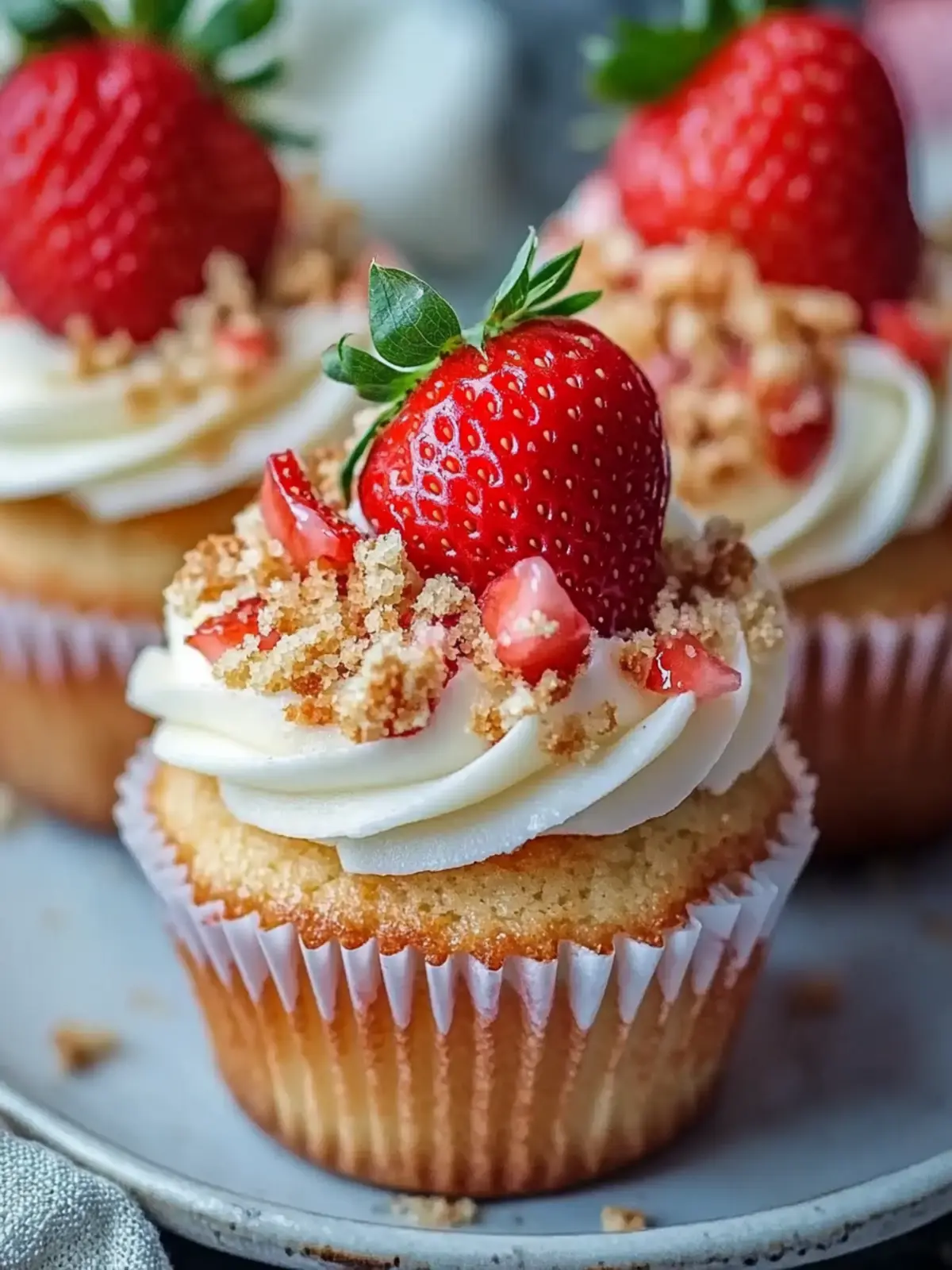 Strawberry Crunch Cupcakes