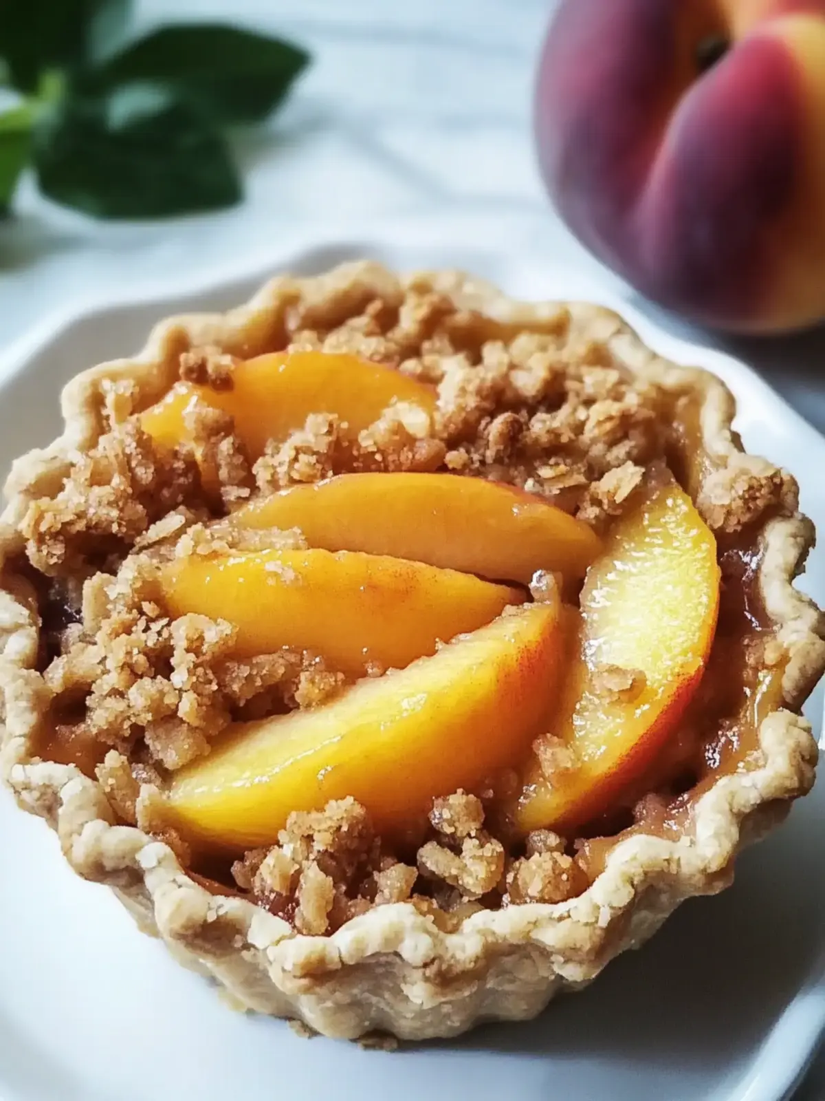 Crumble Mini Peach Pie