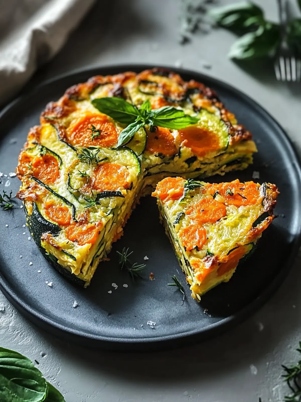 Zucchini and carrot slice