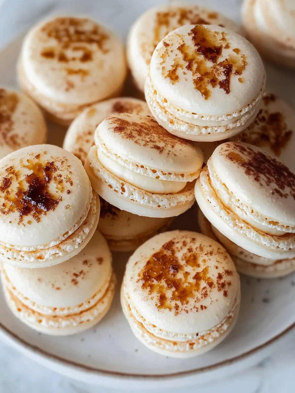 Creme Brûlée Macarons