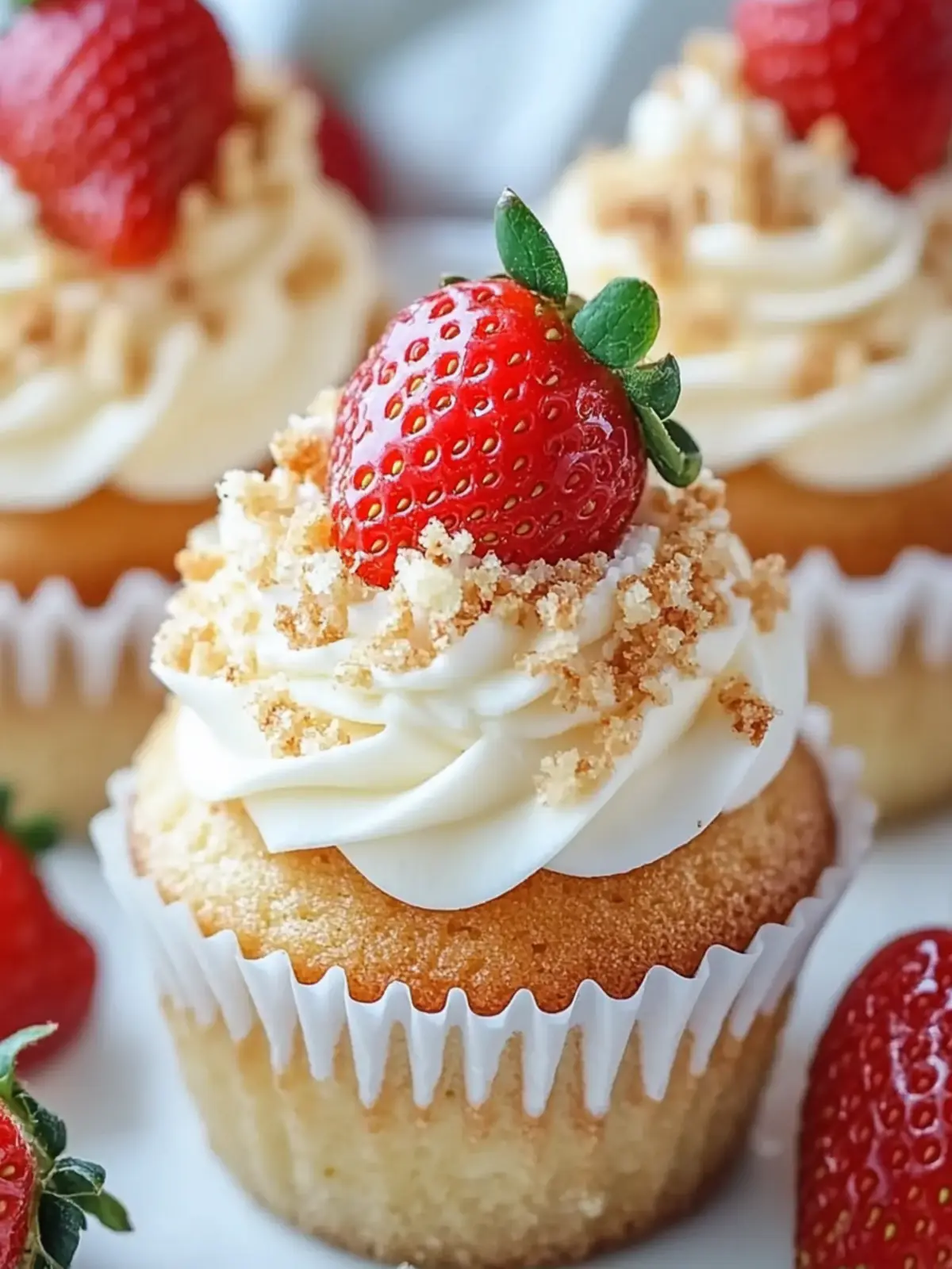 Strawberry Crunch Cupcakes