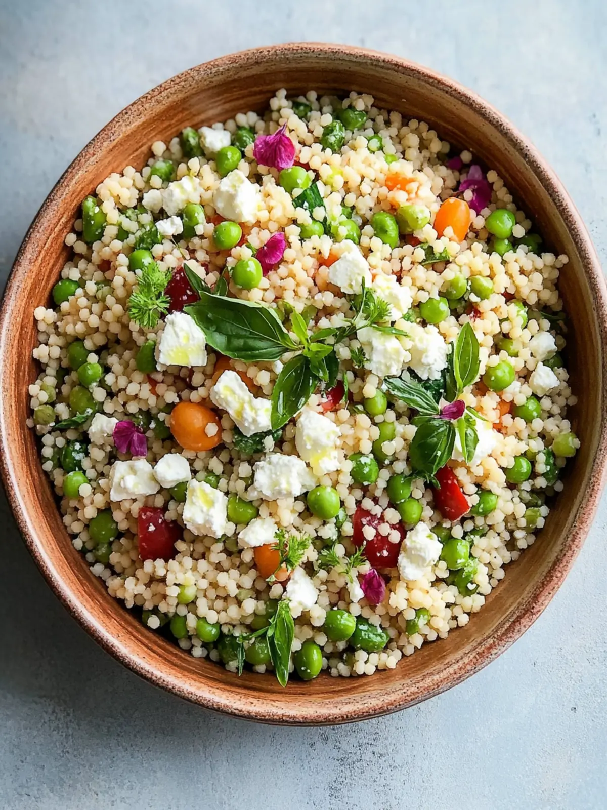 Easter Spring Couscous Salad with Feta