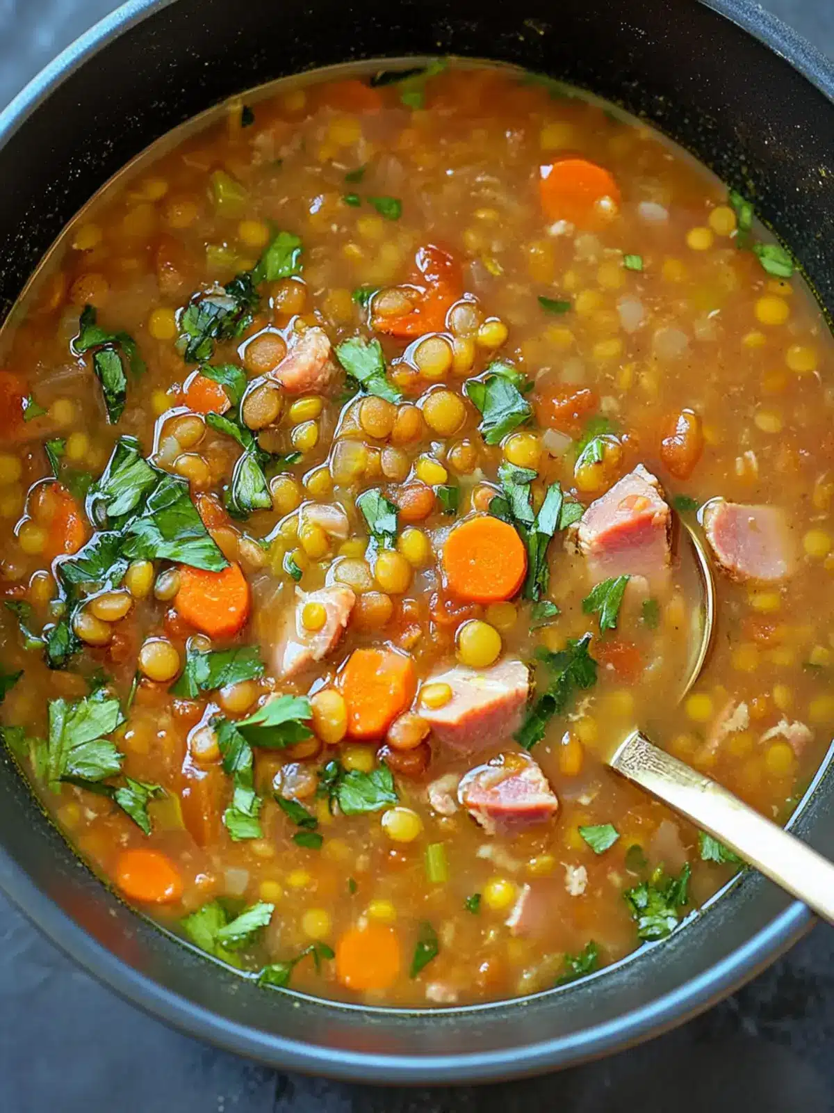 Ham Bone Lentil Soup