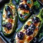 Spicy Blueberry Brie Jalapeño Poppers