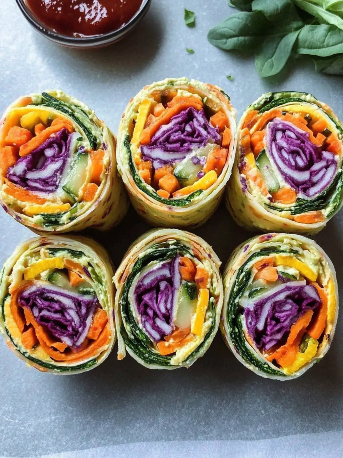 Rainbow Veggie Pinwheels