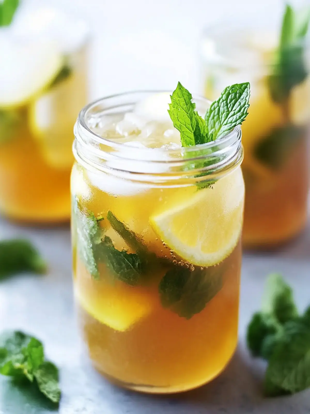 Honey Mint Green Iced Tea