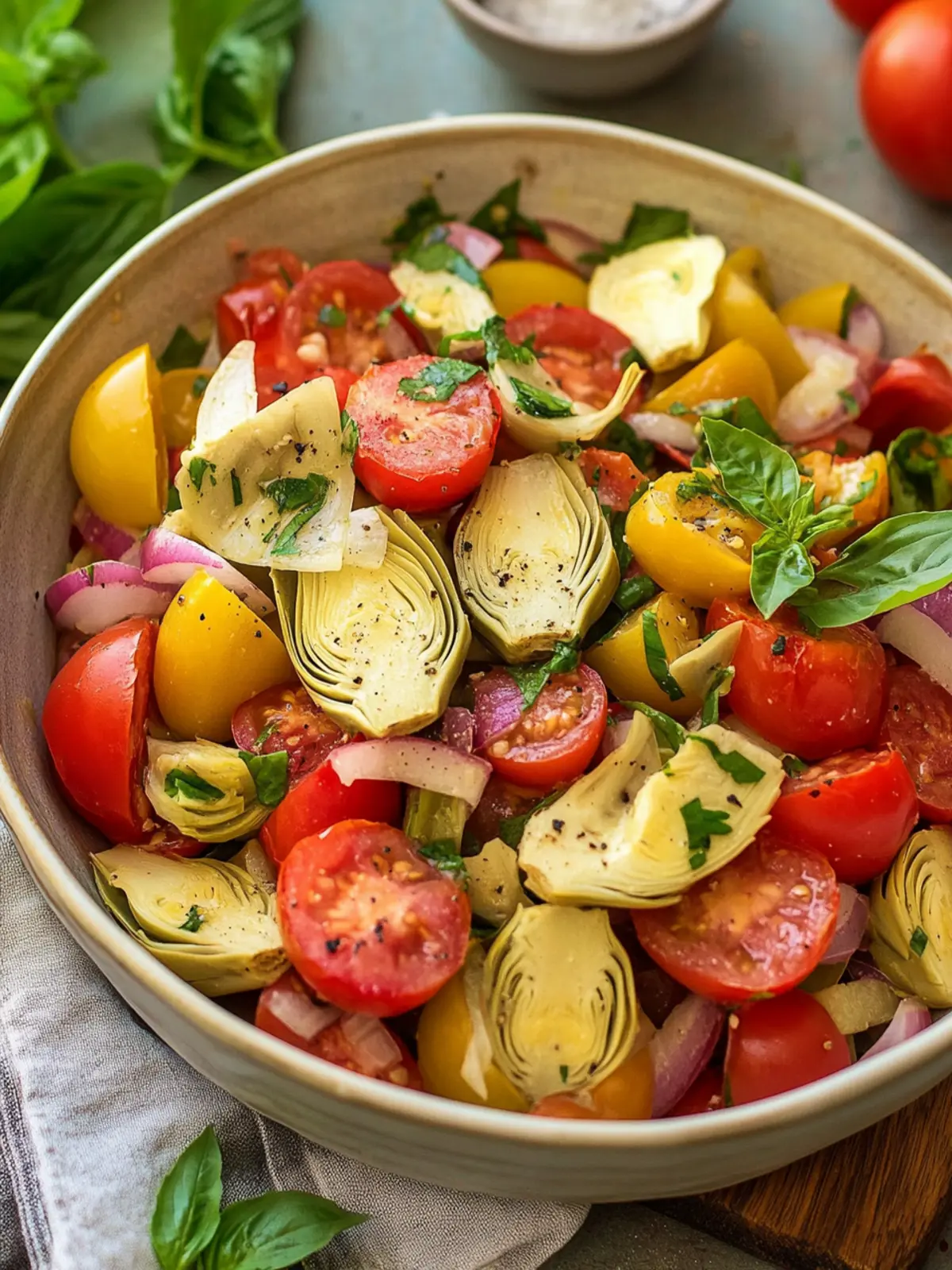Tuscan Artichoke Tomato Salad