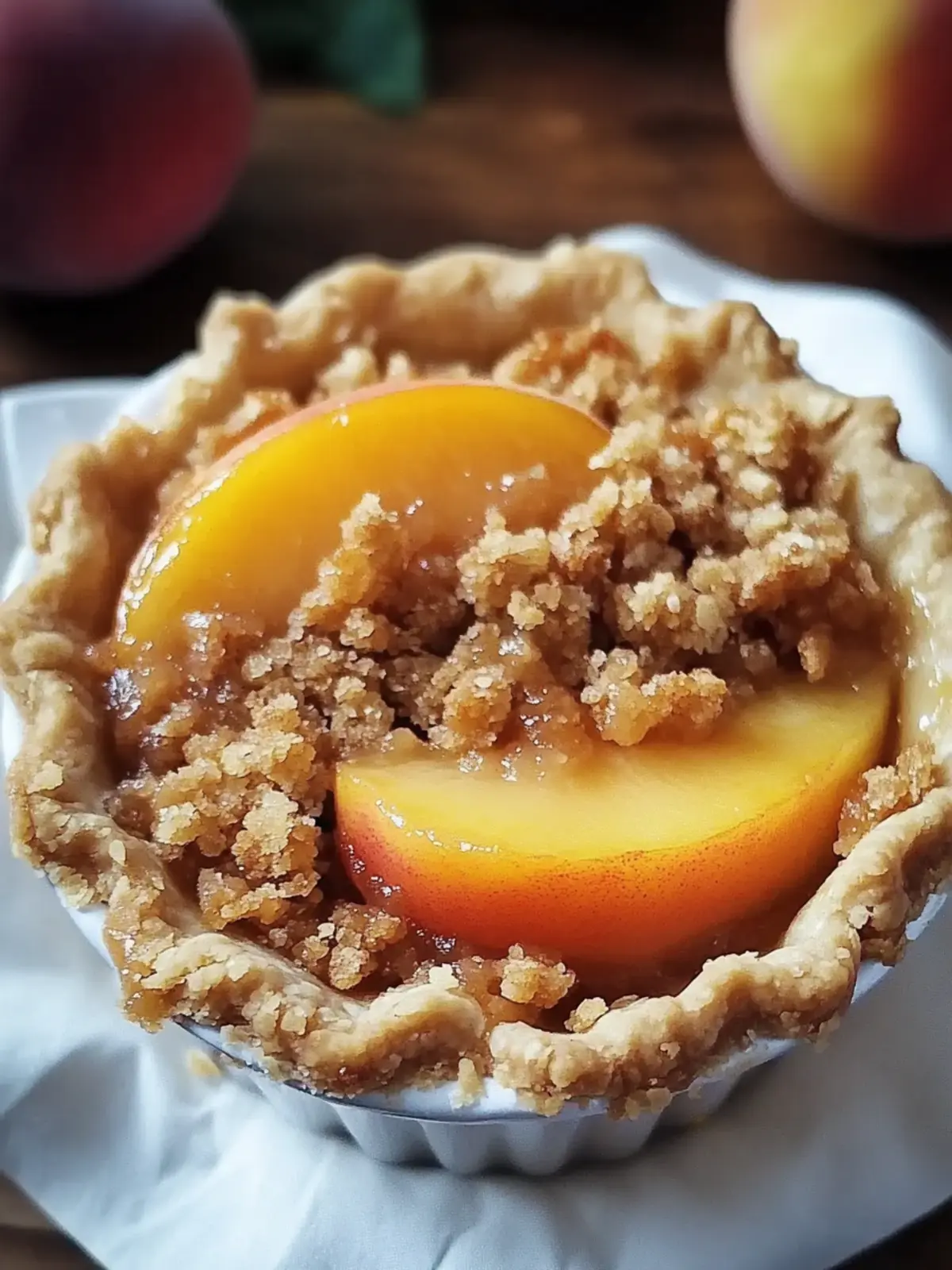 Crumble Mini Peach Pie