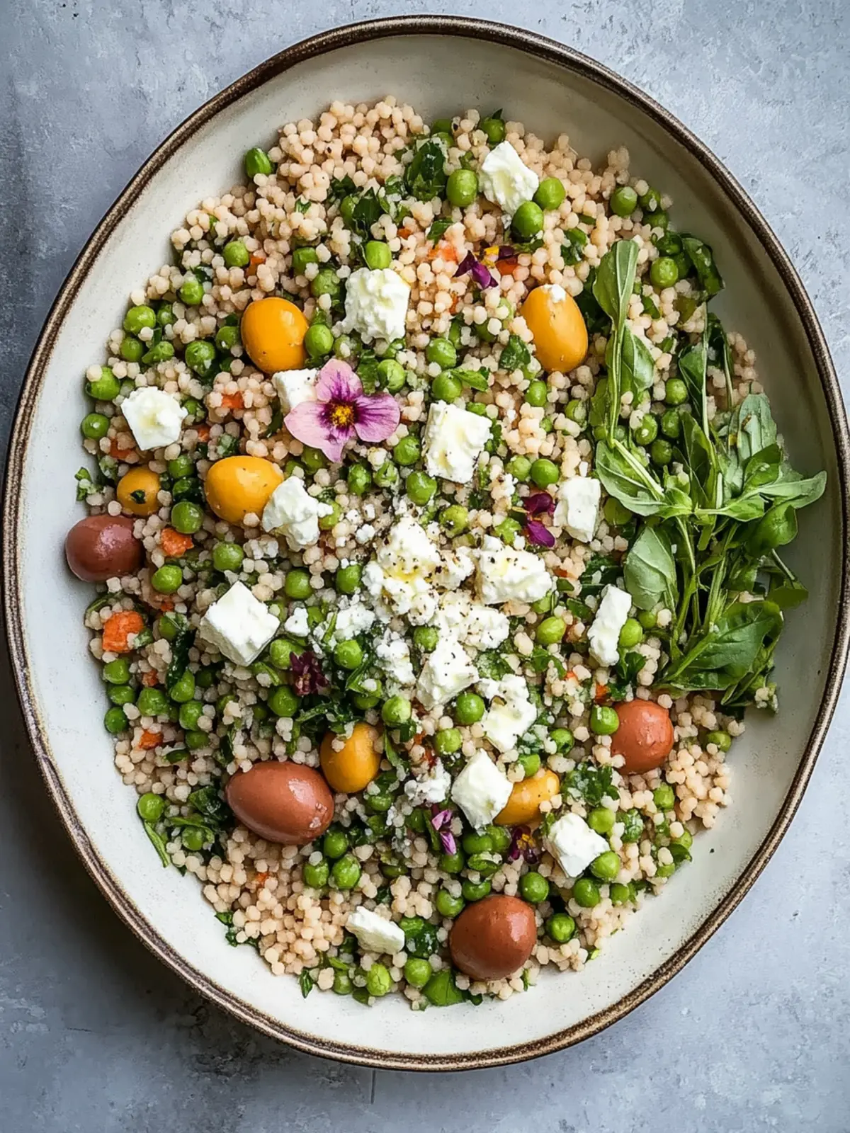 Easter Spring Couscous Salad with Feta