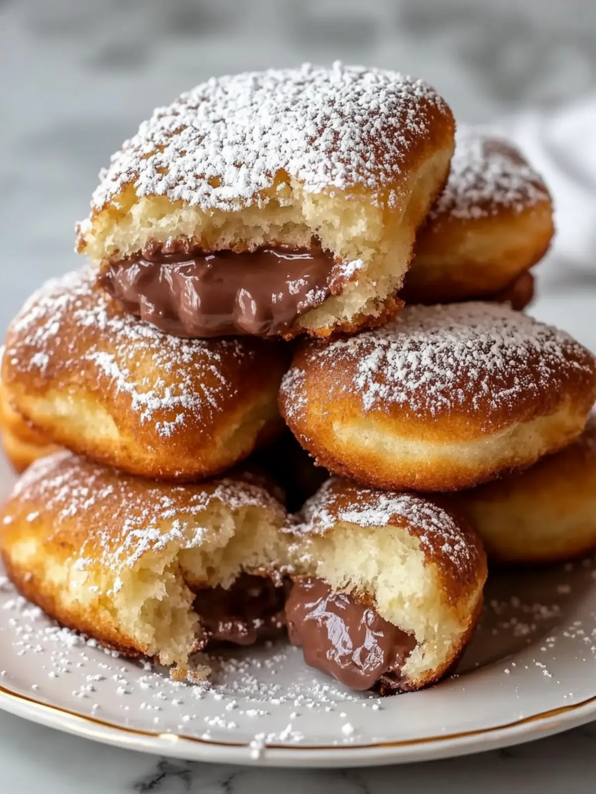 Air Fryer Nutella Stuffed Beignets