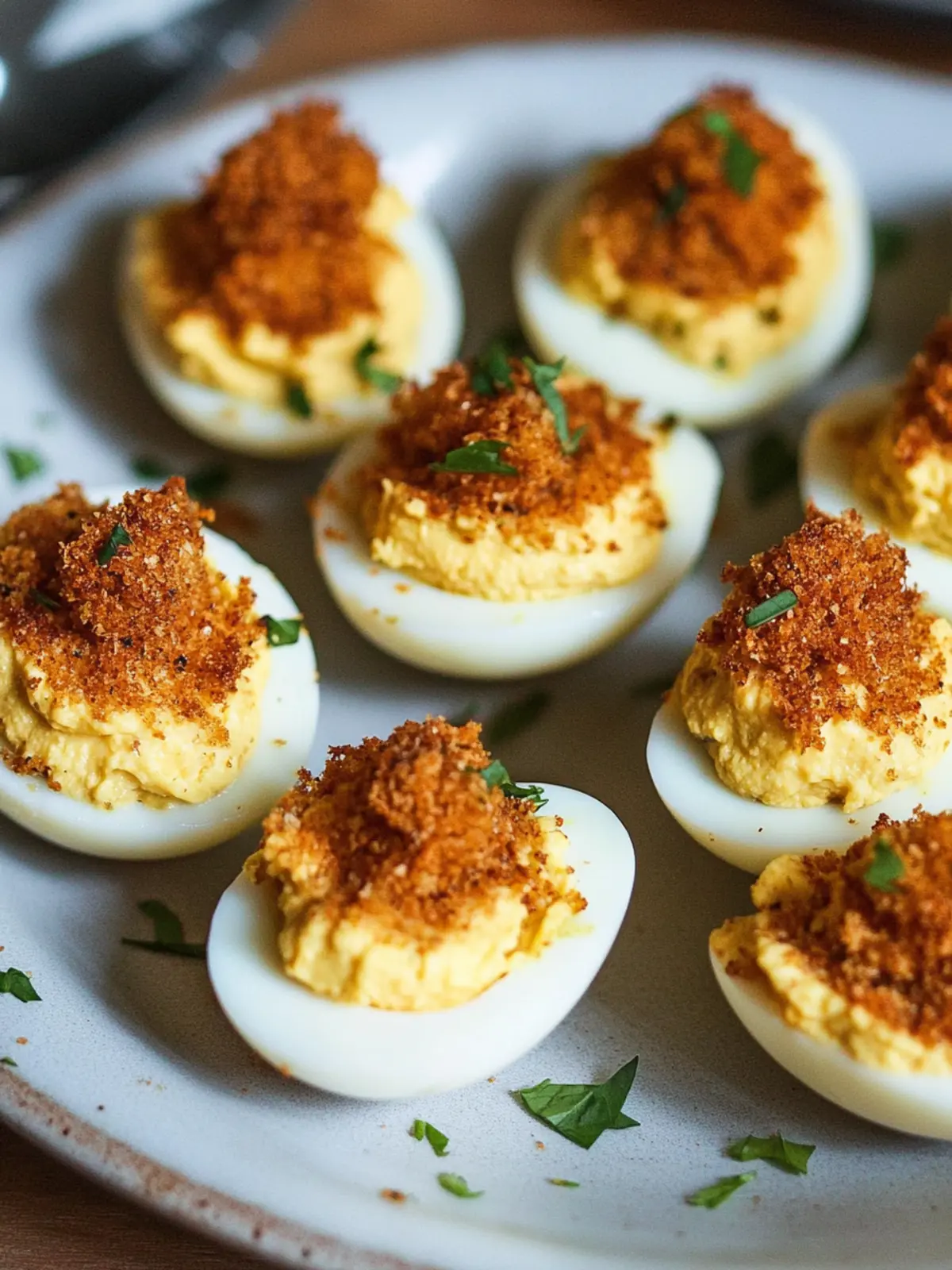 Cajun Style Fried Deviled Eggs