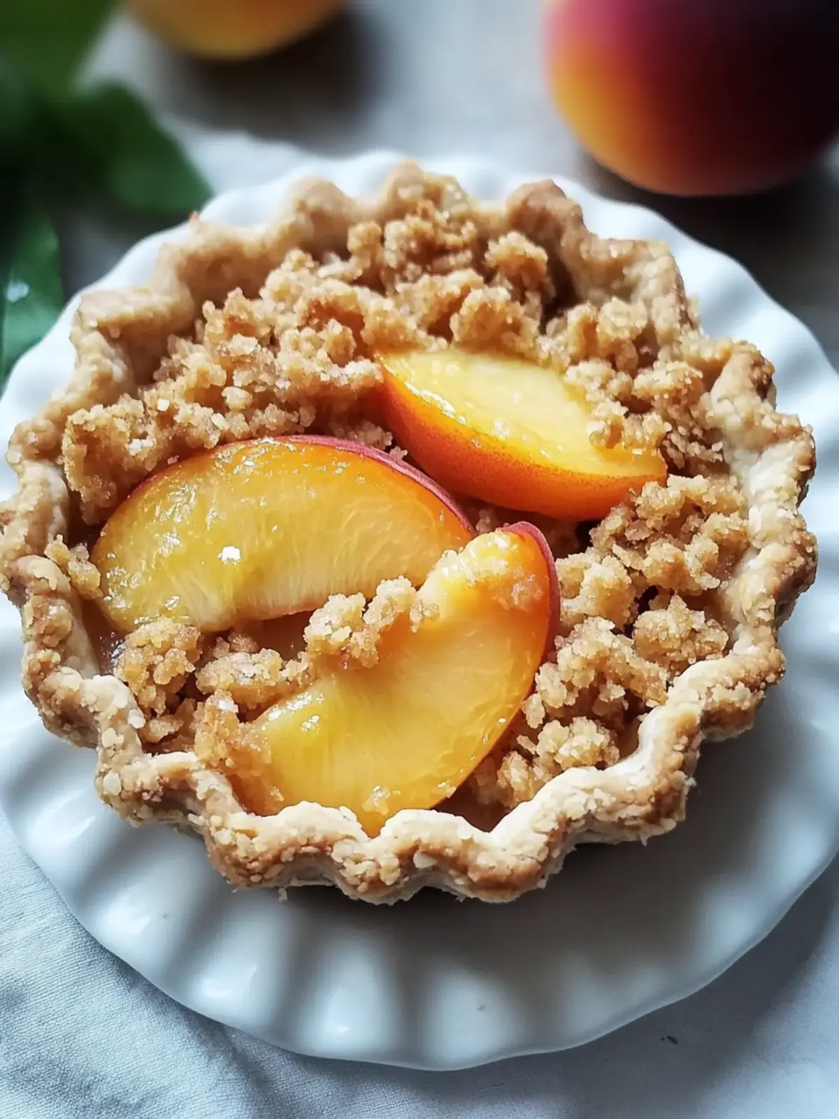 Crumble Mini Peach Pie