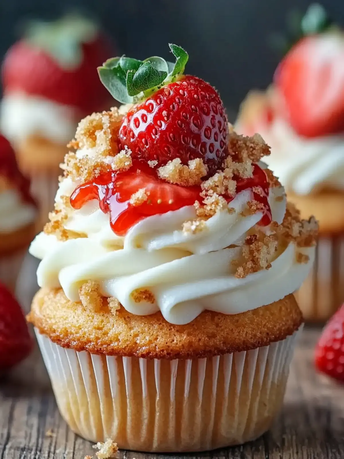 Strawberry Crunch Cupcakes