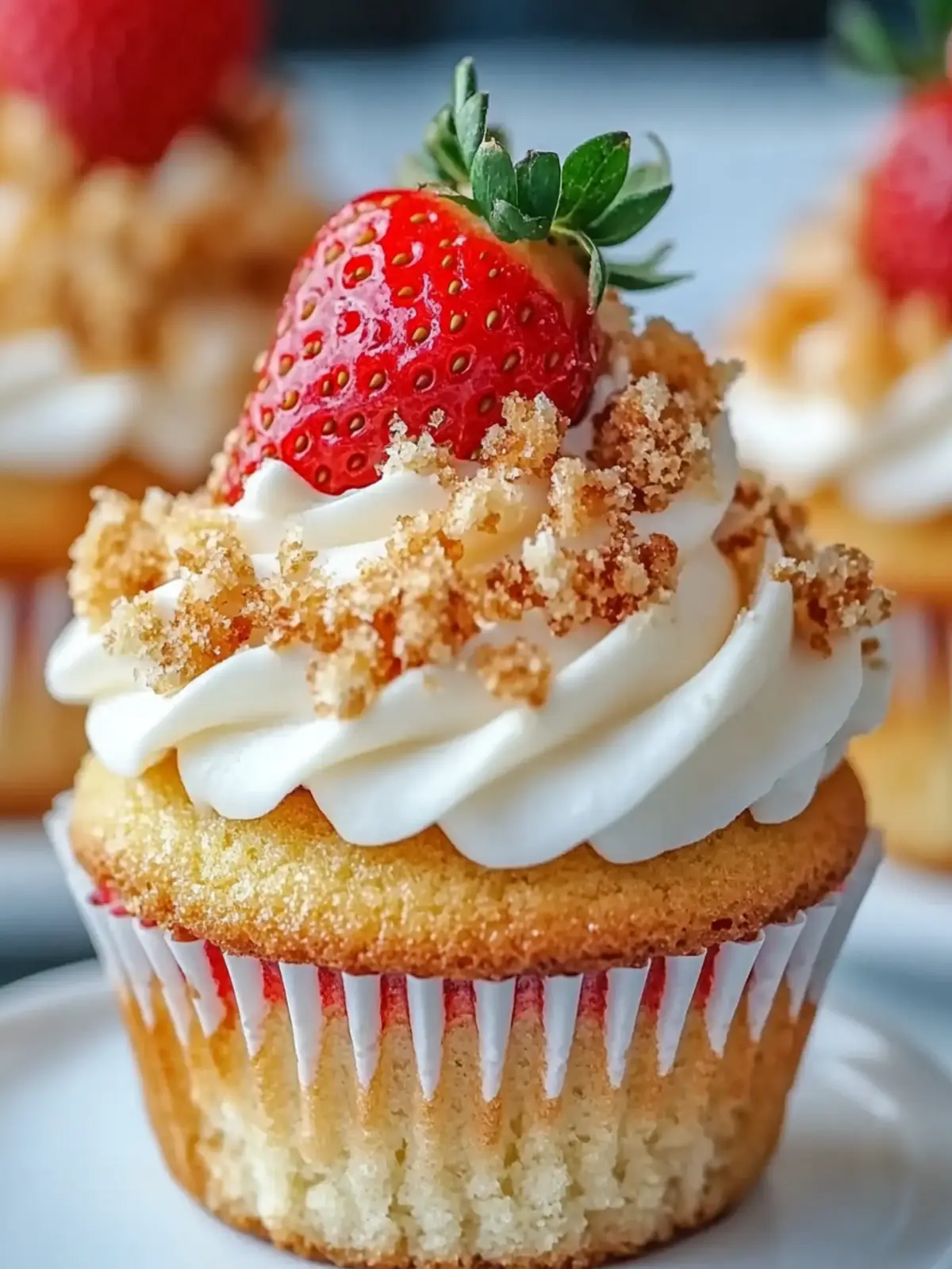 Strawberry Crunch Cupcakes