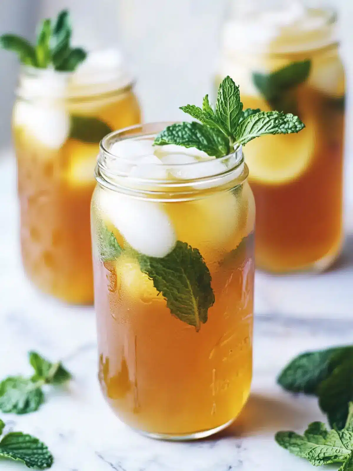 Honey Mint Green Iced Tea