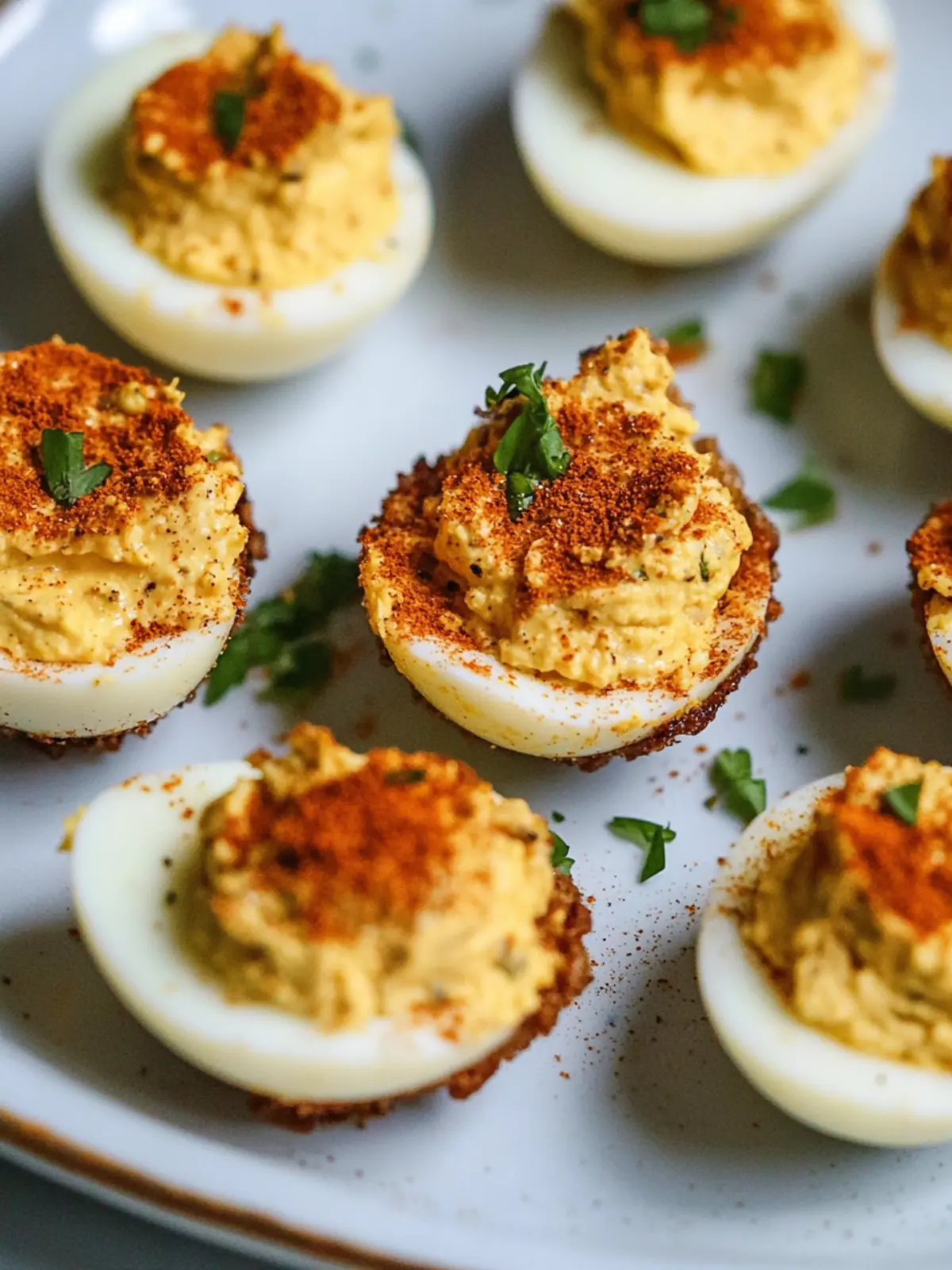 Cajun Style Fried Deviled Eggs