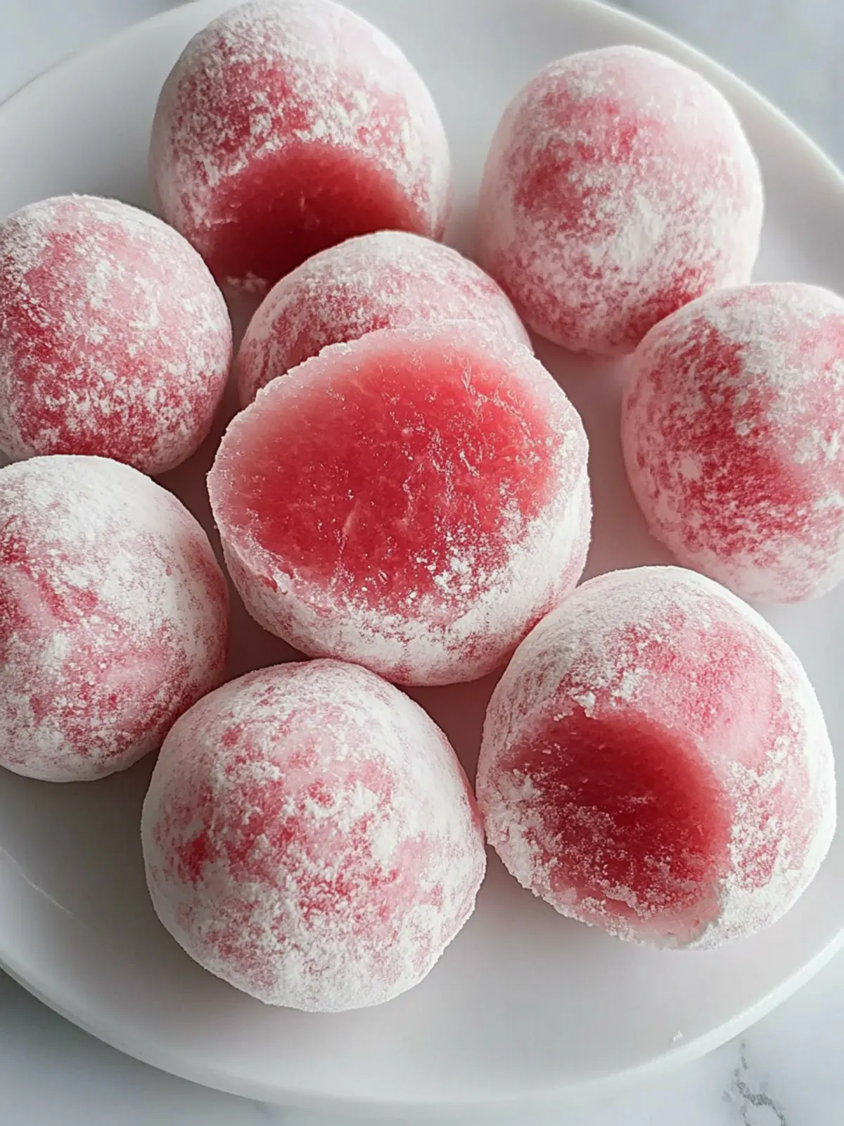 Watermelon Mochi