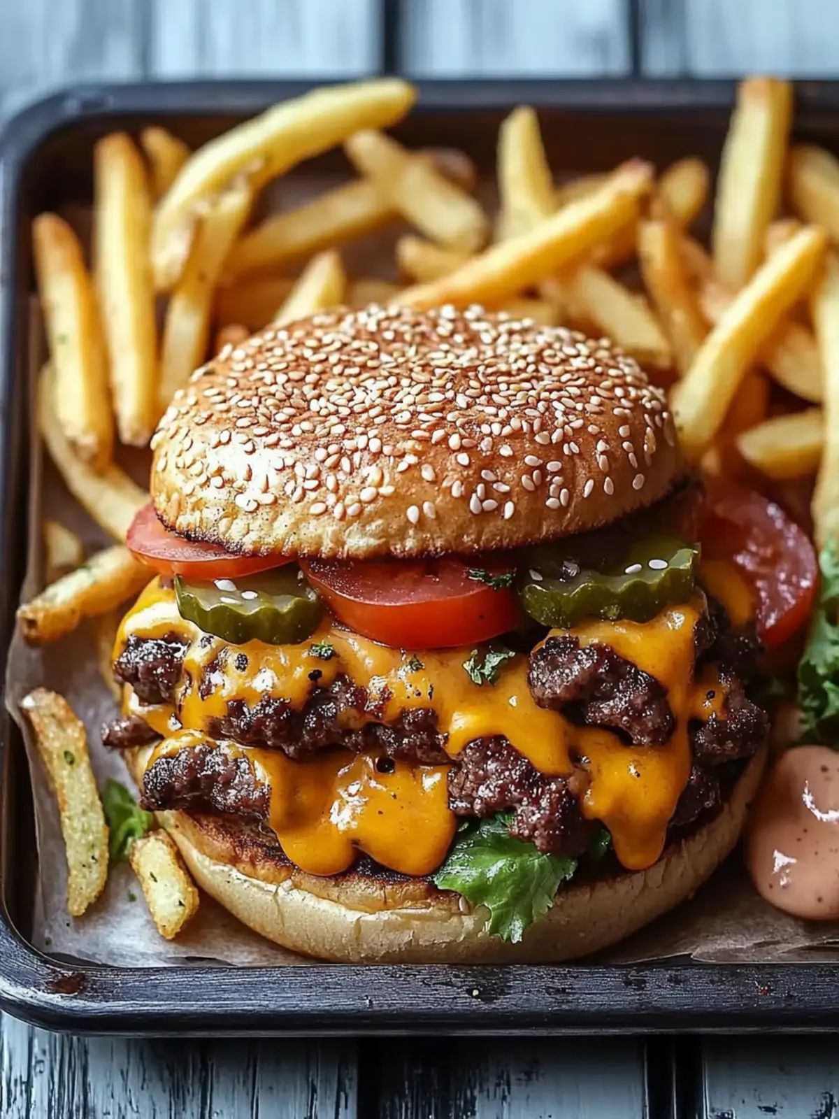 Hearty Smash Burger Fries