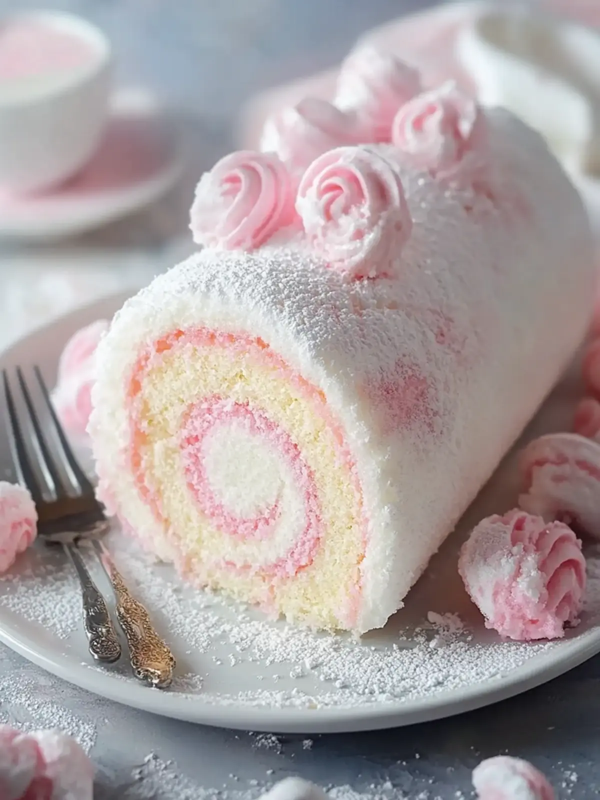 Japanese Cotton Candy Swiss Cake Roll