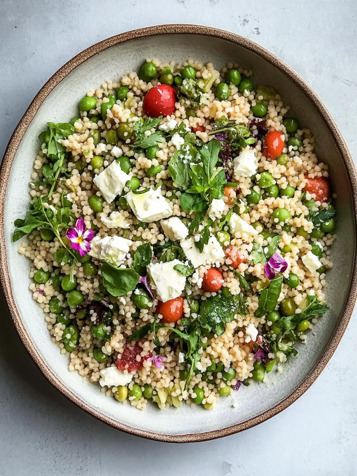 Easter Spring Couscous Salad with Feta