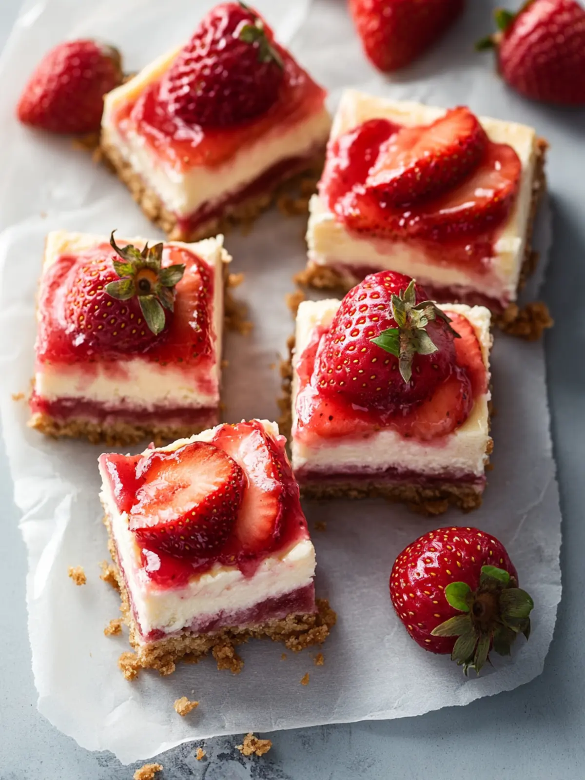 Strawberry Rhubarb Cheesecake Bars