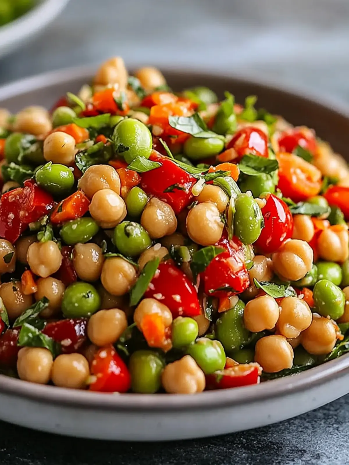 Chickpea Edamame Salad