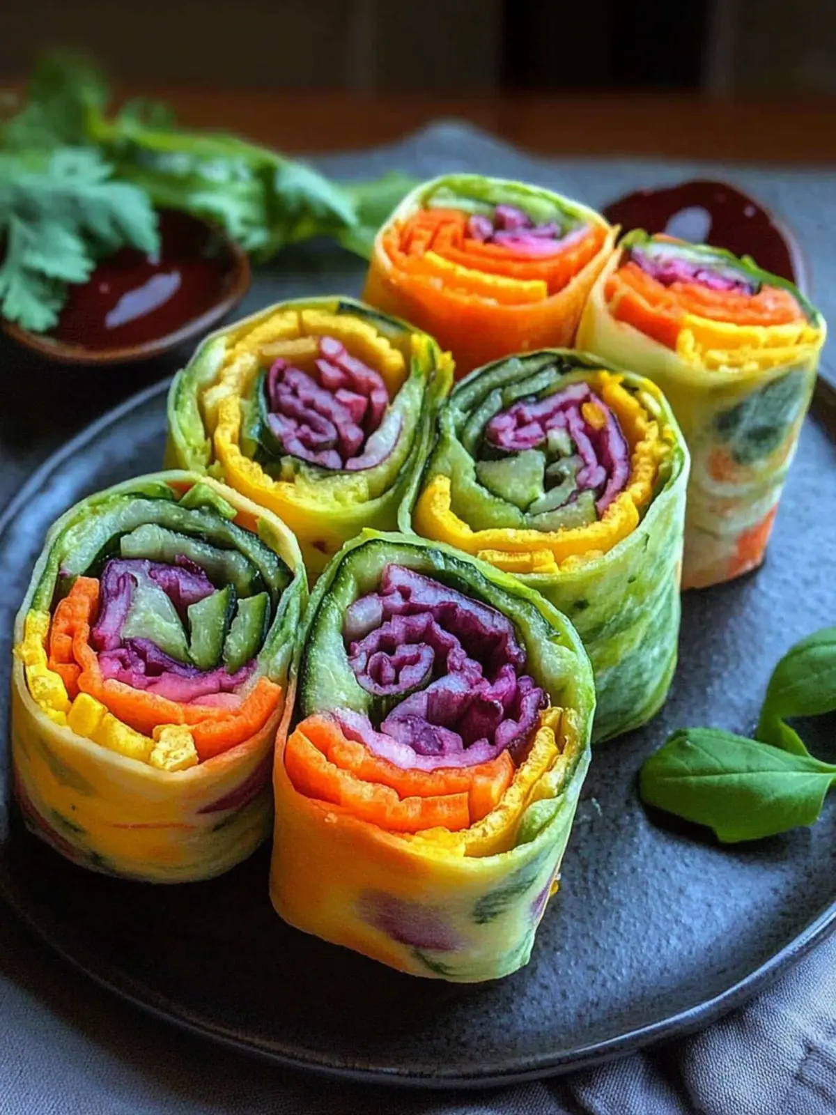 Rainbow Veggie Pinwheels
