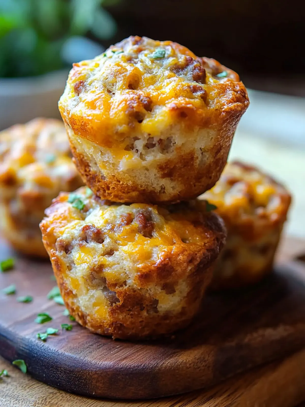 Cheesy Sausage Muffins