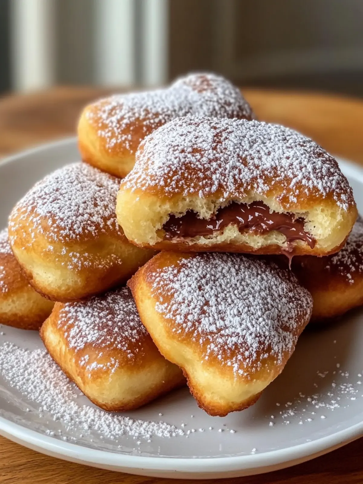 Air Fryer Nutella Stuffed Beignets