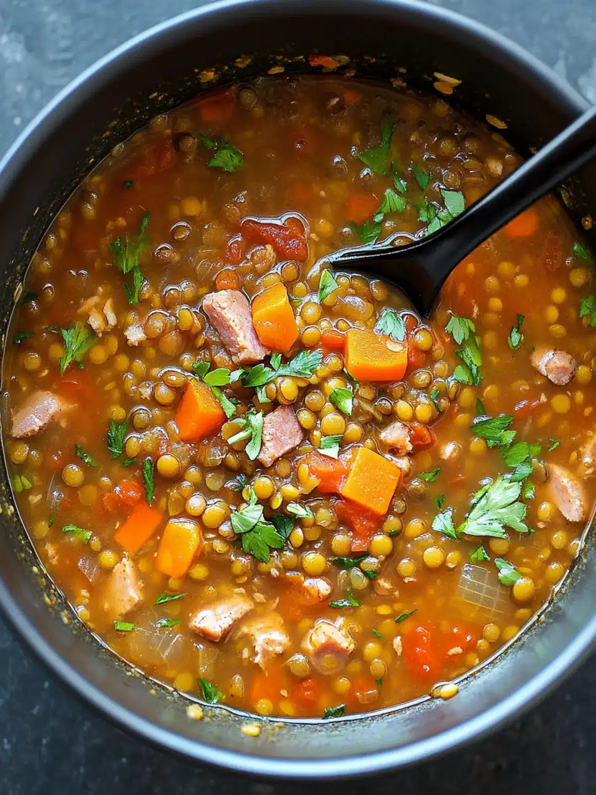 Ham Bone Lentil Soup