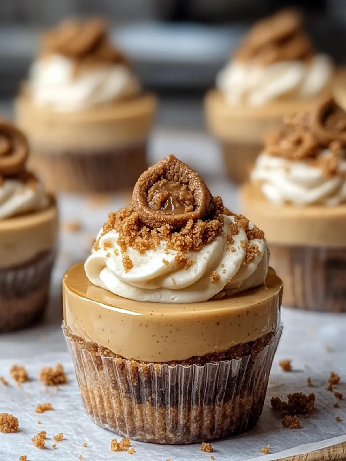 Cookie Butter Cheesecake Cups