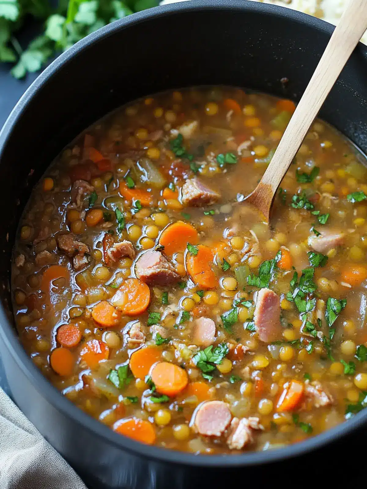 Ham Bone Lentil Soup