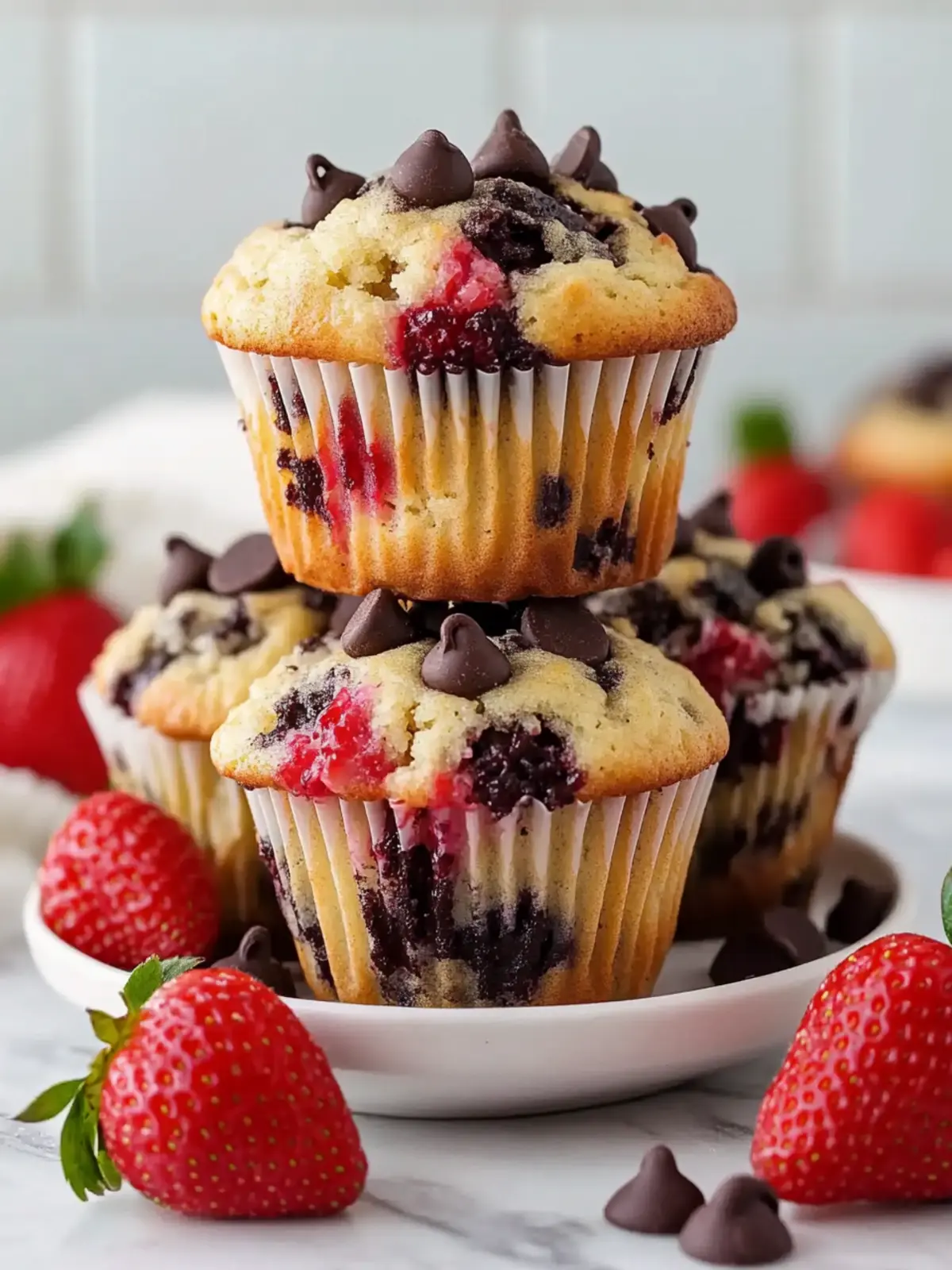 Strawberry Chocolate Chip Muffins