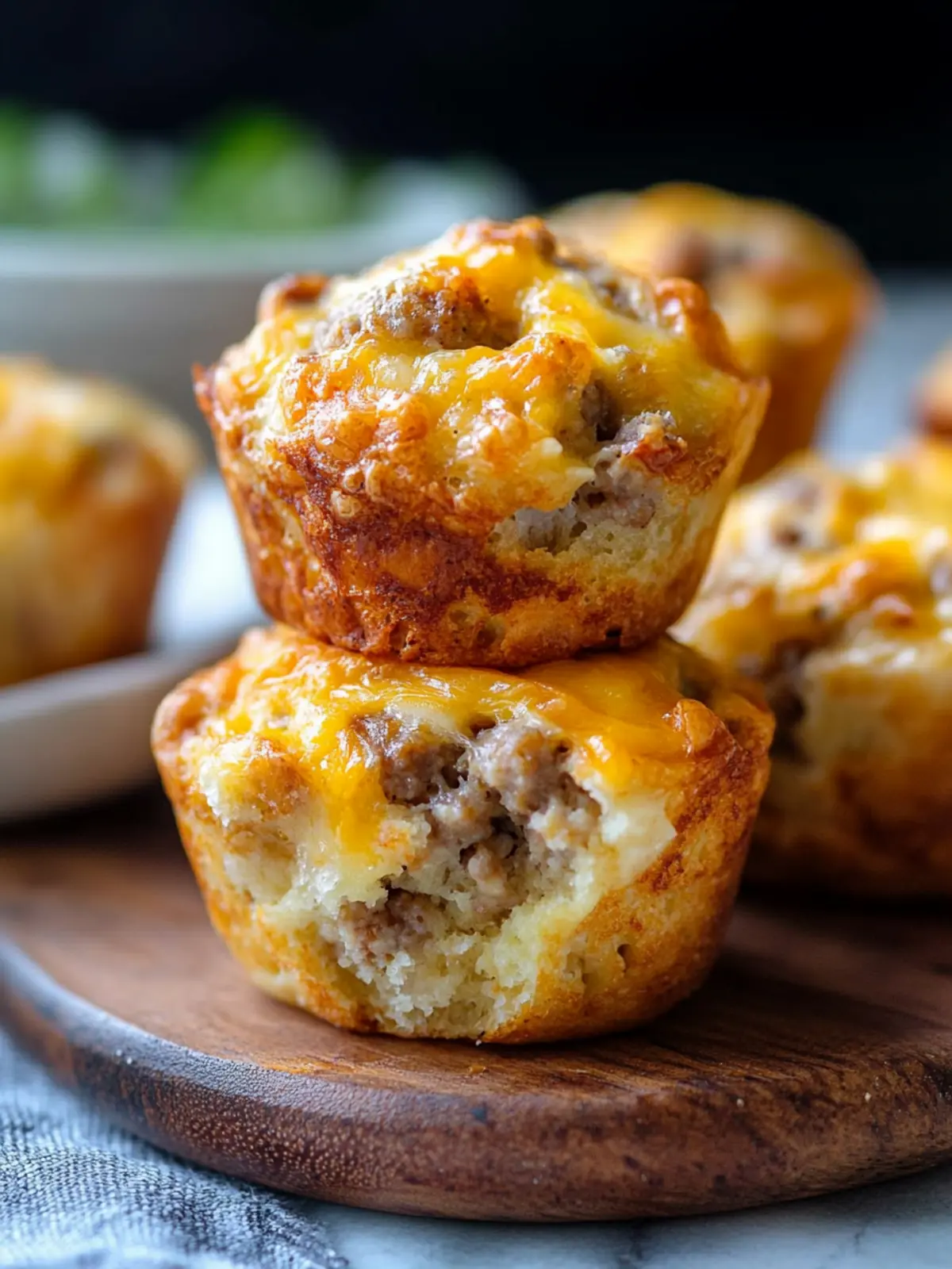 Cheesy Sausage Muffins