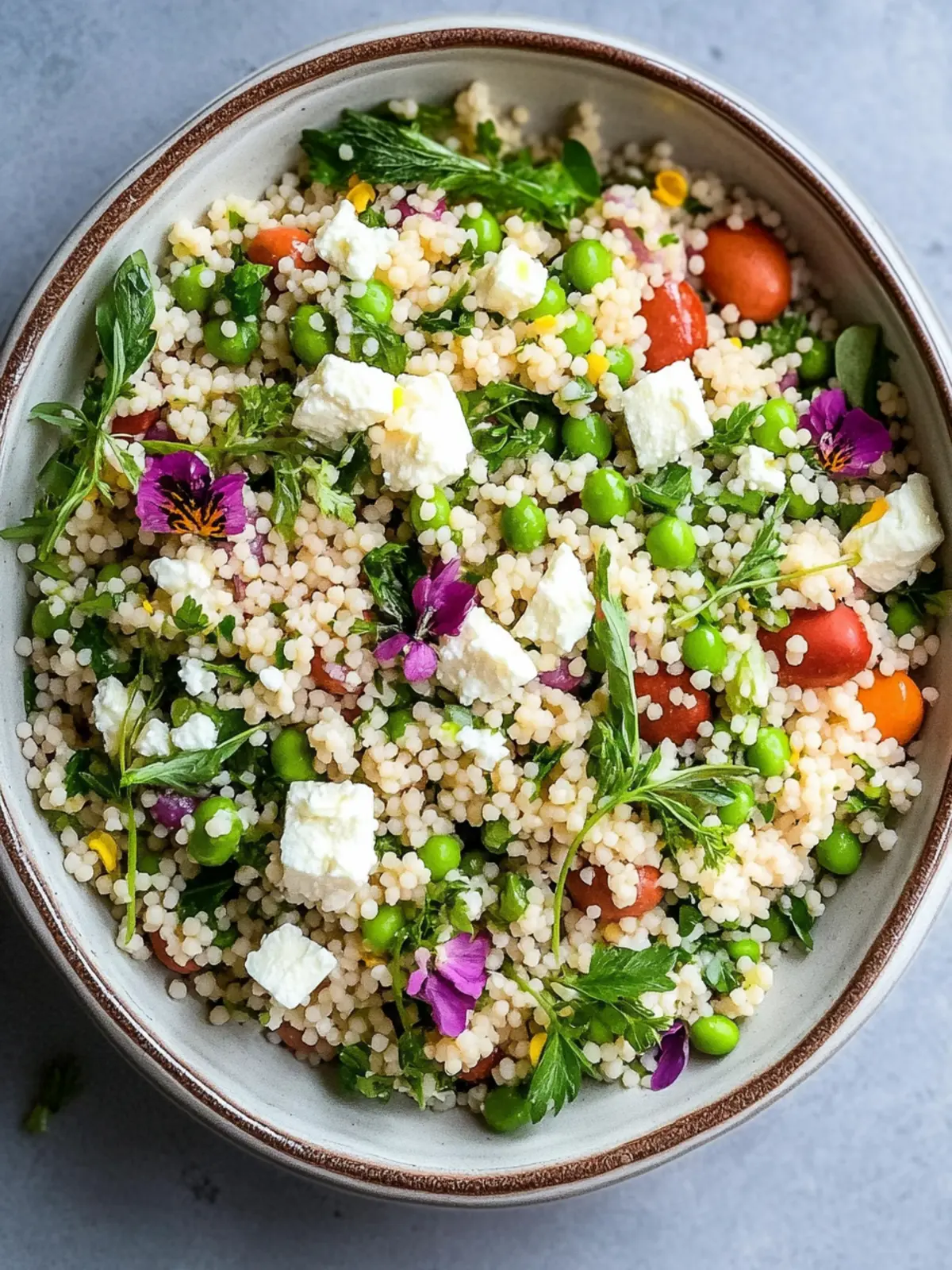 Easter Spring Couscous Salad with Feta